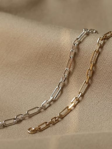 Brass hollow Geometric chain  Vintage  hollow chain Link Bracelet