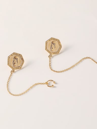 Brass Tassel Vintage Threader Trend Korean Fashion Earring