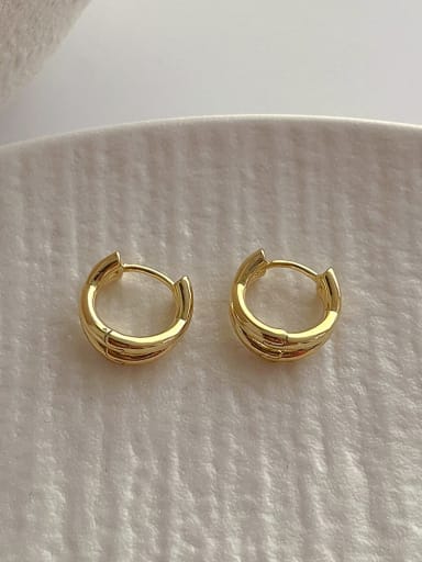 Q17 Gold Brass Geometric Cute Stud Earring
