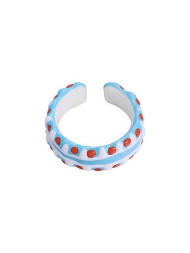 Cream cake Alloy Enamel Multi Color Rabbit Cute Band Ring