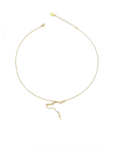 Brass Tassel Minimalist Lariat Necklace
