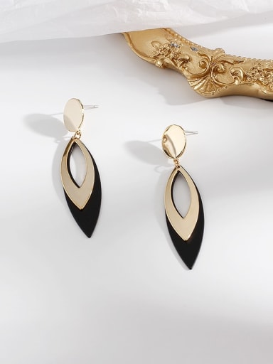 Copper Enamel Simple geometric Trend Korean Fashion Earrings
