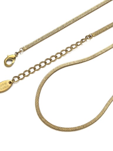 Brass Geometric Minimalist Chain Necklace