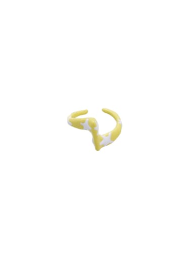 Brass Enamel Star Cute Band Ring