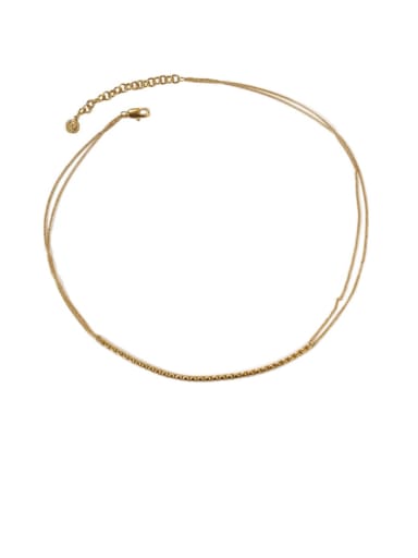 Brass Geometric chain Vintage Necklace