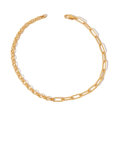 Brass  Hollow Geometric Minimalist Necklace