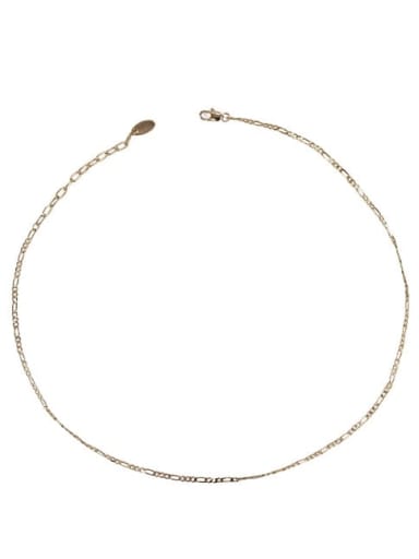 Brass  Freshwater Pearl Geometric Minimalist Necklace