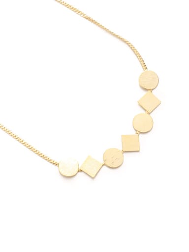 Brass Geometric Minimalist Necklace