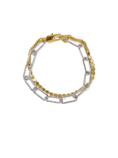 Brass Bead Geometric Vintage Strand Bracelet