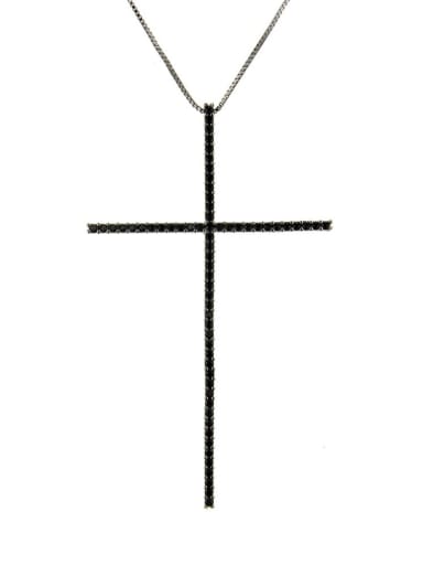 Brass Cubic Zirconia Religious Minimalist Regligious Necklace