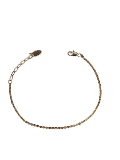 Brass Geometric Chain Minimalist Link Bracelet