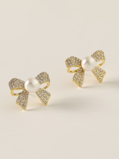 Brass Cubic Zirconia Butterfly Cute Stud Trend Korean Fashion Earring