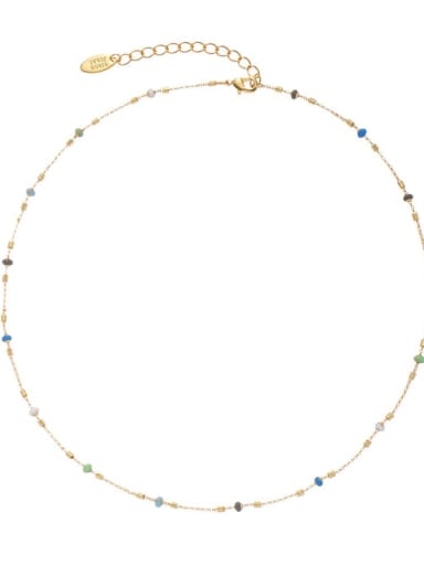 Necklace Style 2 Brass Enamel Dainty Geometric Bracelet and Necklace Set
