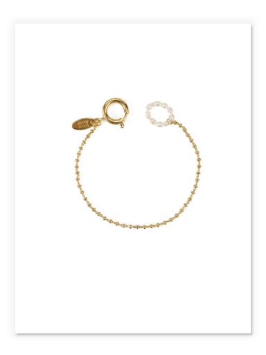 Brass Bead Geometric Vintage Beaded Bracelet