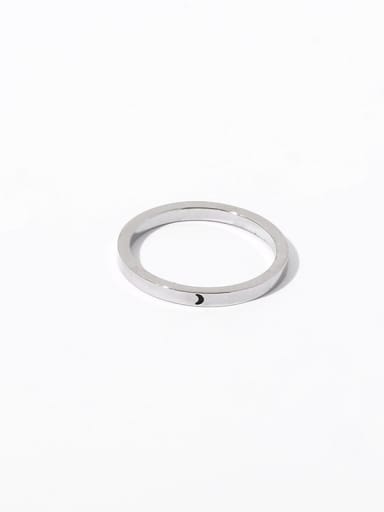 Moon ring Titanium Steel Moon Minimalist Band Ring
