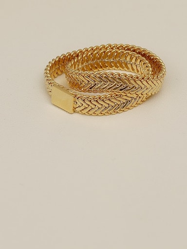 Copper Round Geometric Minimalist Band Fashion Ring