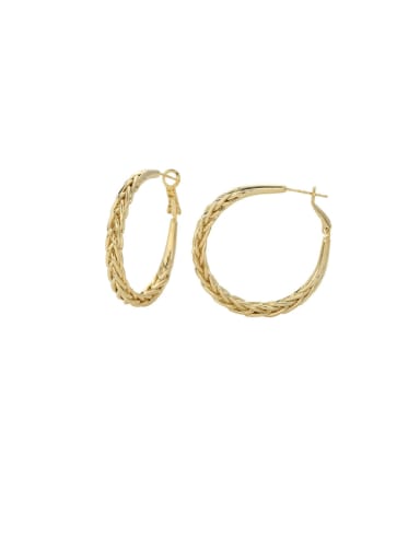 ed897482 Brass Geometric Minimalist Hoop Earring