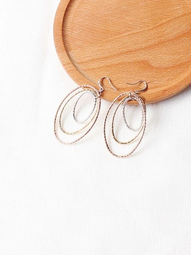 Copper  Minimalist Ear line circle multicolor Hook Trend Korean Fashion Earring