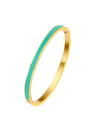 Stainless steel Enamel Round Minimalist Band Bangle