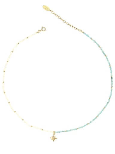 Brass Glass beads Star Bohemia Necklace