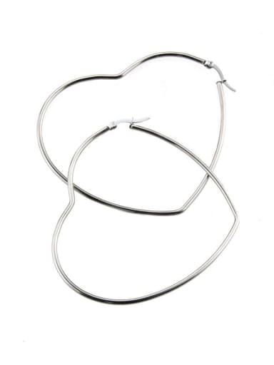 Stainless steel Heart Minimalist Hoop Earring