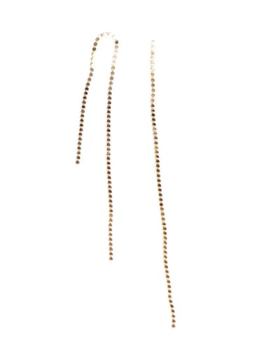 Copper Tassel Minimalist Threader Trend Korean Fashion Earring