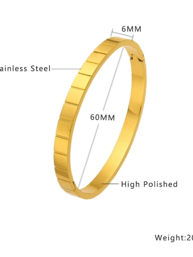 golden Stainless steel Geometric Minimalist Band Bangle