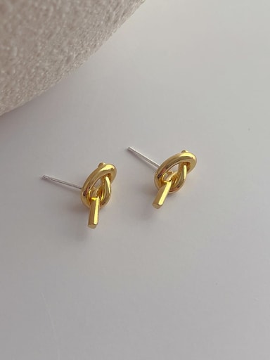 G65 gold Alloy Minimalist Knot Stud Earring