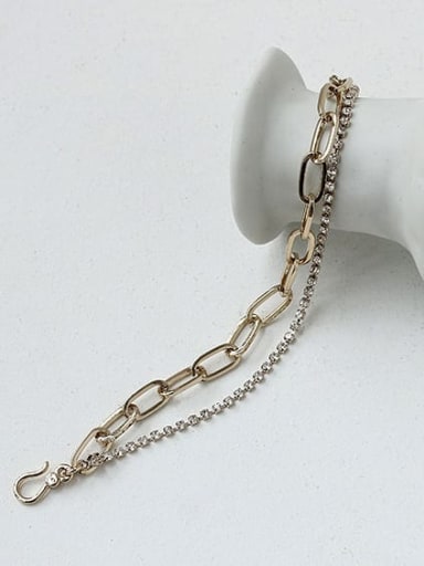 Brass Geometric Vintage Link Bracelet