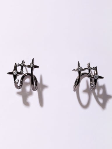 Brass Multilayer Star Vintage Clip Earring