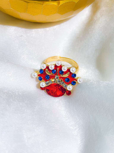 Alloy+ Red Face Or Hat Statement Statement Ring/Free Size Ring