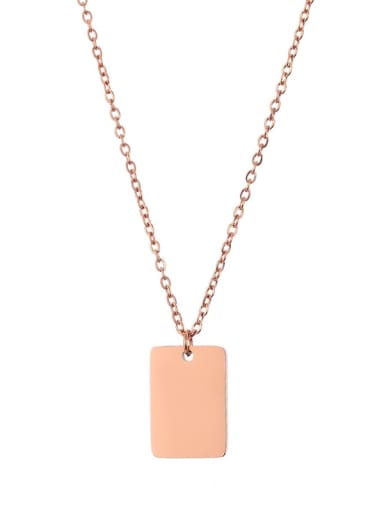 rose gold Stainless steel personalise Necklace with your words