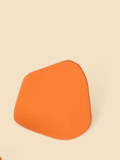 orange Alloy Enamel Geometric Cute Stud Earring