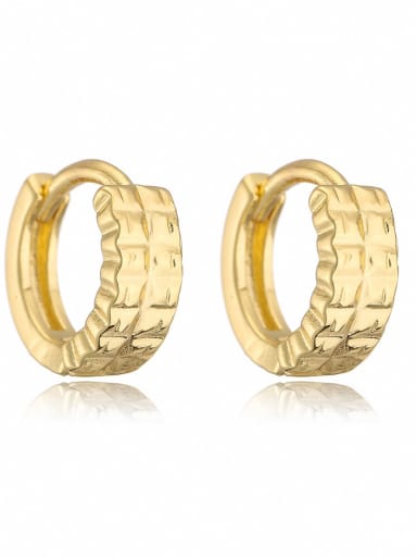 41807 Brass Geometric Trend Huggie Earring