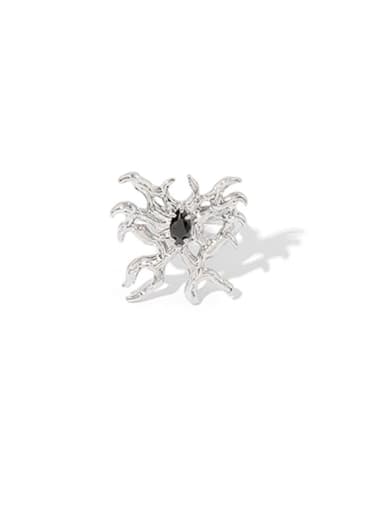 Brass Cubic Zirconia  Vintage Shaped Spider  Band Ring