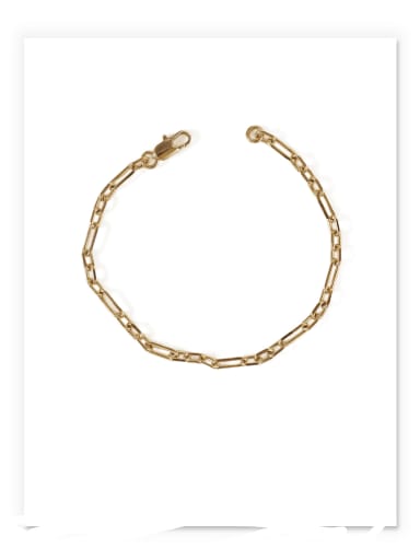 Brass hollow Geometric chain  Vintage  hollow chain Link Bracelet