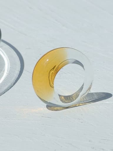 Hand Glass Geometric Minimalist Band Ring
