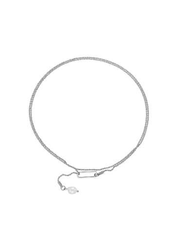 Brass Tassel Minimalist Long Strand Necklace