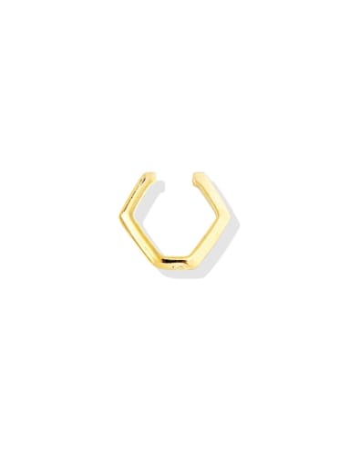 Copper  Minimalist Hollow Geometric Clip Trend Korean Fashion Earring (ONLY ONE PCS)