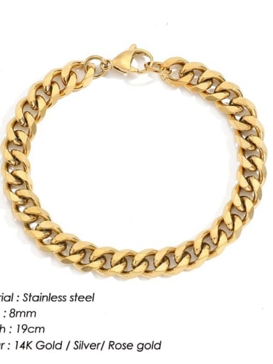 Stainless steel Irregular Vintage Link Bracelet