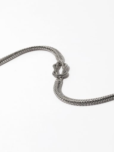 Brass knot Hip Hop Multi Strand Necklace