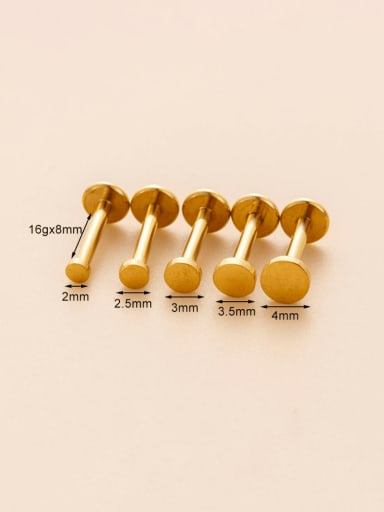 049 Gold Stainless steel Geometric Minimalist Single Earring