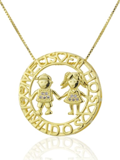 Brass Rhinestone  Locket Dainty Necklace