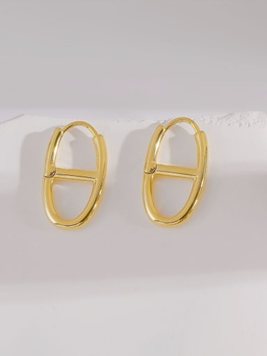 18k GOLD Brass Geometric Minimalist Stud Earring