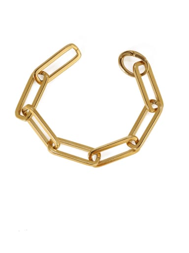 Brass Geometric Minimalist Link Bracelet