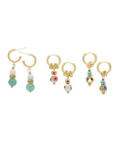 Brass Imitation Pearl Tassel Bohemia Drop Earring