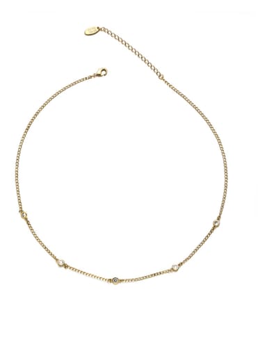 Zircon necklace Brass Cubic Zirconia Minimalist Irregular Bracelet and Necklace Set