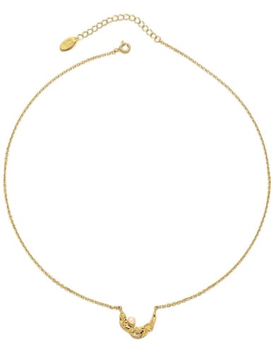 Moon necklace Brass Moon Hip Hop Necklace