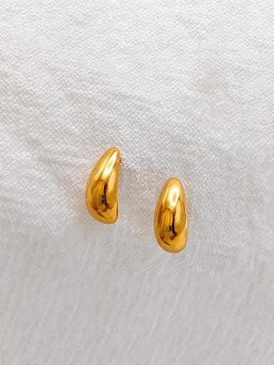 18K Gold Stainless steel Water Drop Minimalist Stud Earring