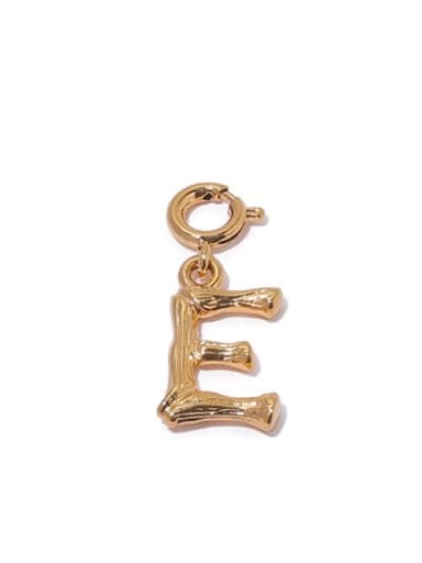 E Brass Minimalist  Letter Pendant